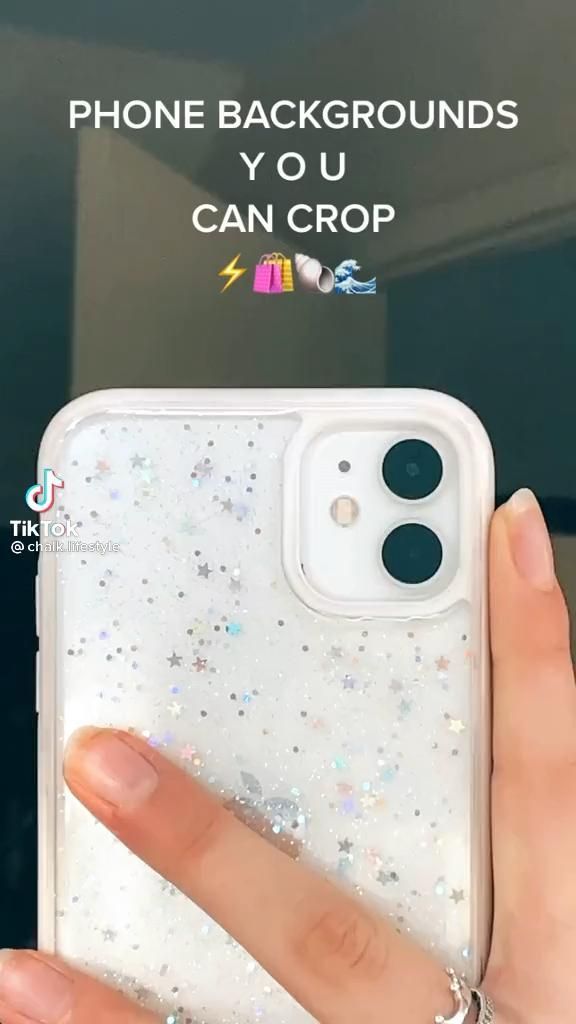 someone is holding up their phone case with stars on it and the text, phone background yo u can crop