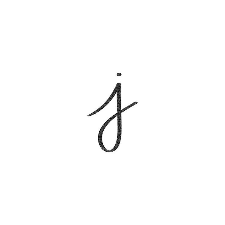 the letter j is drawn in black ink