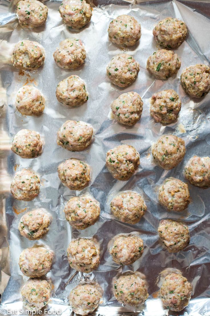 the meatballs are ready to be cooked in the oven