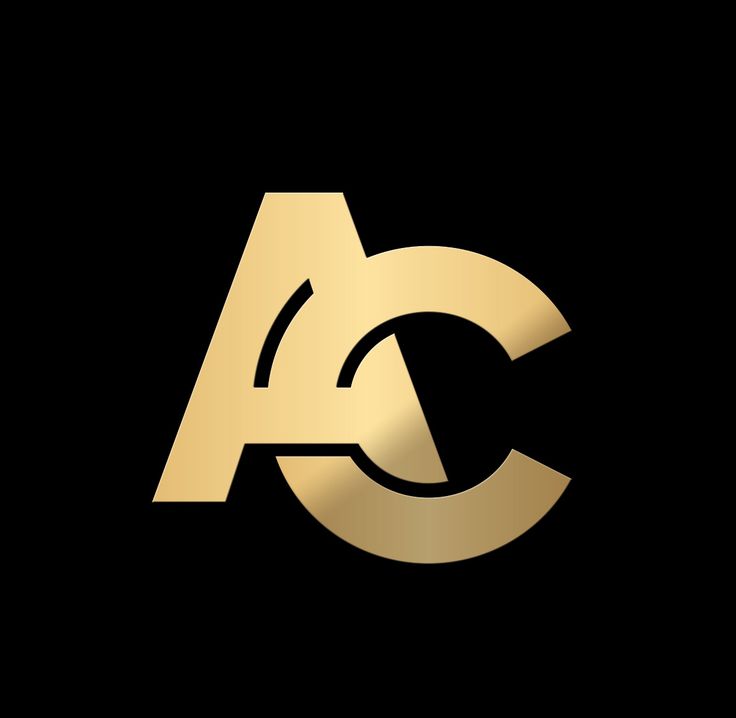 the letter c is shown in gold and black