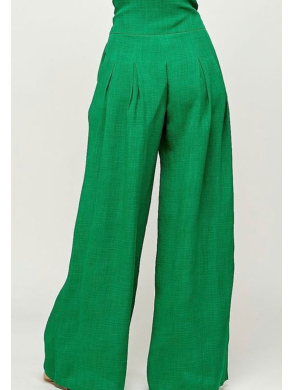 These are solid blue, wide leg pants• High Waisted•side zipper•waist belt attached•pockets •100% polyester Can be dressed up or down. Snug fit. If hippy size up. Spring High Waist Belted Wide Leg Pants, Spring Wide-leg Belted Bottoms, Belted Wide-leg Pants For Spring, Spring Solid Color Belted Wide Leg Pants, Belted Wide Leg Pants For Spring, Trendy Spring Wide Leg Pants With Belt Loops, Casual Wide Leg Belted Pants, Green Wide Leg Pants For Fall, Spring Wide Leg Trousers With Belt Loops