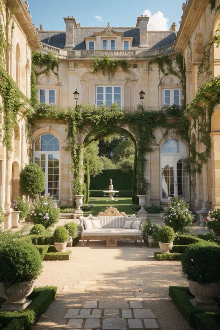 a large building with lots of windows and plants