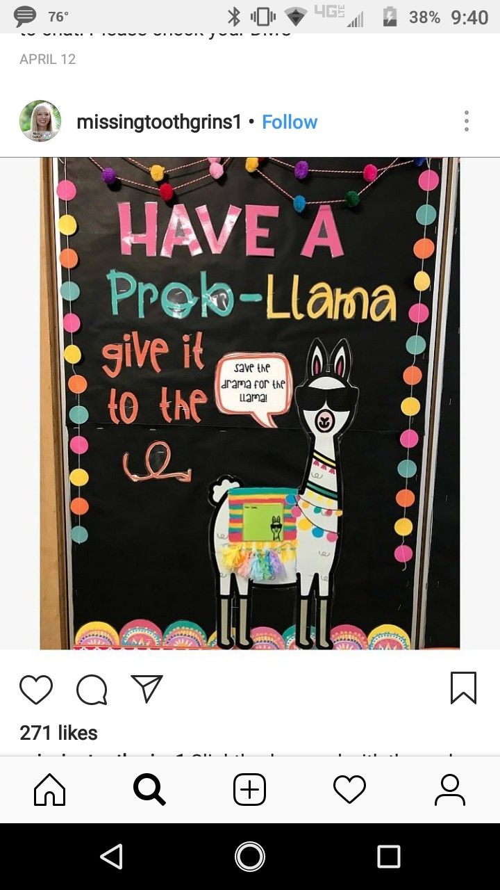 a blackboard with an image of a llama and the words have a pro - lamaa give it to the llama