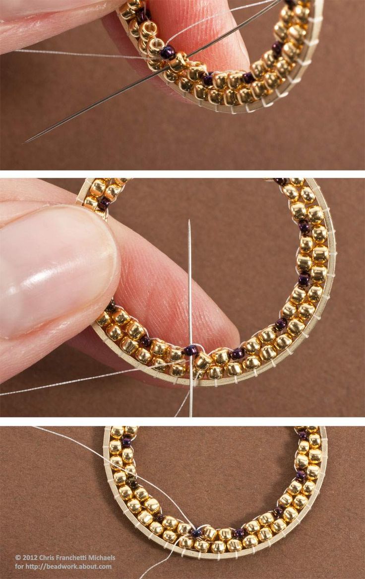 how to make a beaded bracelet with gold beads and thread - step by step instructions