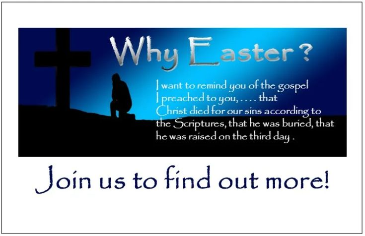 a cross with the words, why easter? and an image of a man standing in front of a cross