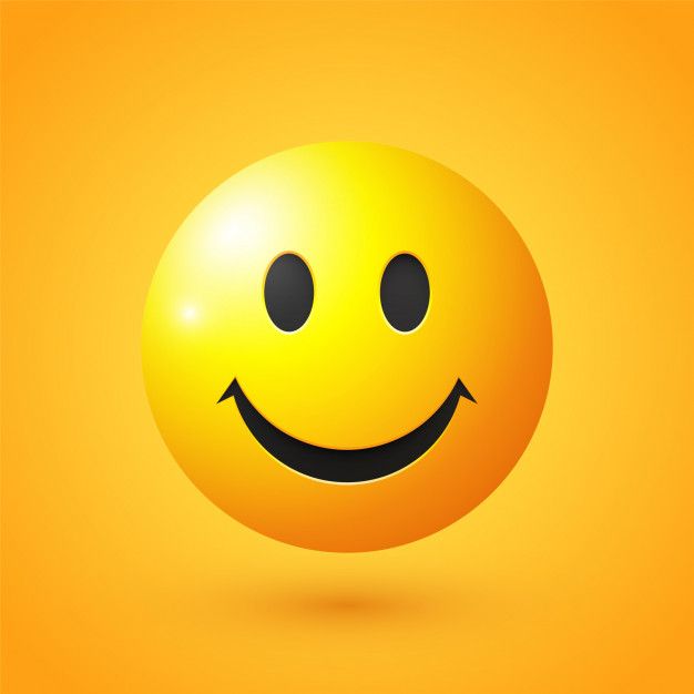 a yellow smiley face on an orange background