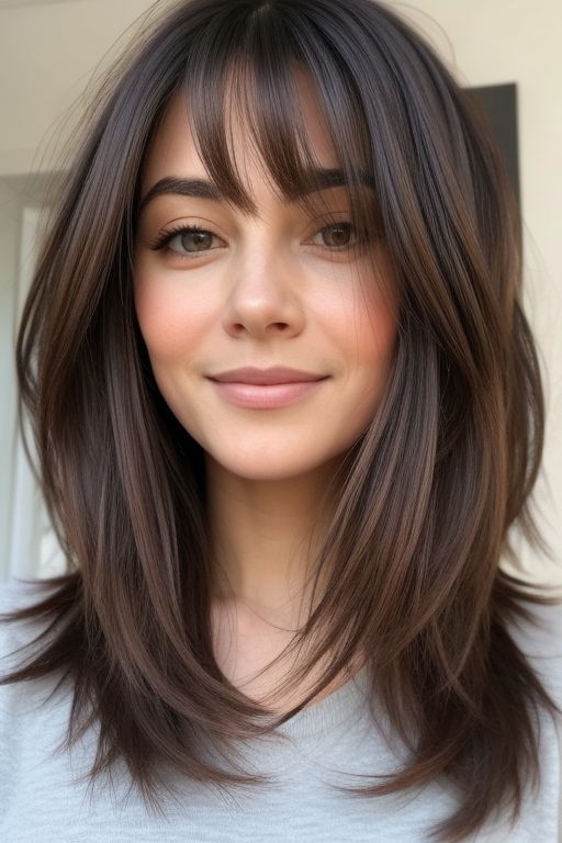 27+ Long Hairstyles for Round Faces Women 8 Rounded Medium Length Hair, Haircuts For Long Oval Faces, Asian Round Face Haircuts, Plus Size Hairstyles Long, Medium Length Hair Styles For Round Faces Bangs Long Layered, Medium Length Hairstyles For Round Face, Haircut With Bangs For Round Faces, Medium Haircut For Round Face, Medium Hairstyle Women Round Face