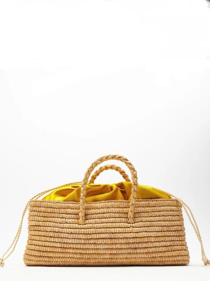 Big straw beach bag - Wapas Raffia Basket, Zara Summer, Bag Zara, Knit Bag, Chanel #1, Zara Spain, Hand Bags For Women, Straw Beach Bag, Summer Handbags