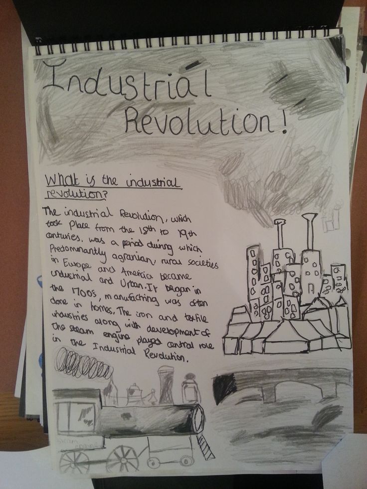 a drawing on a piece of paper with words written below it that read industrial revolution what is the industrial industry?