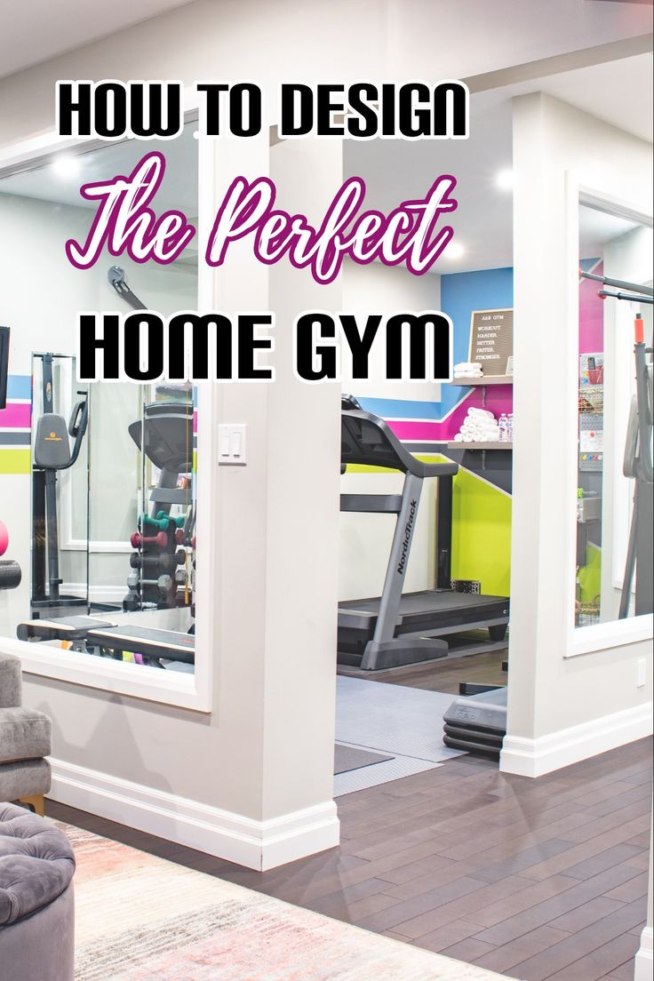 Home gym design How To Create Home Gym, Glam Home Gym, Corner Gym Ideas, Fitness Room Ideas Home Gyms House, Upstairs Home Gym, Home Gym In Dining Room, Feminine Home Gym Ideas, Work Out Rooms At Home, Game Room And Workout Room Combo