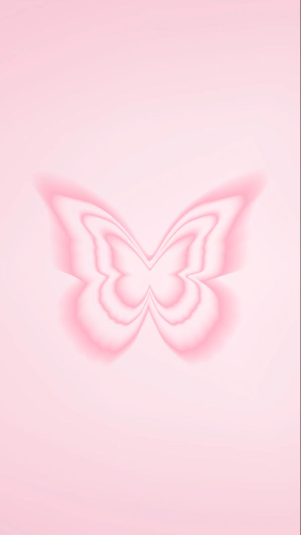 a pink background with a butterfly on it