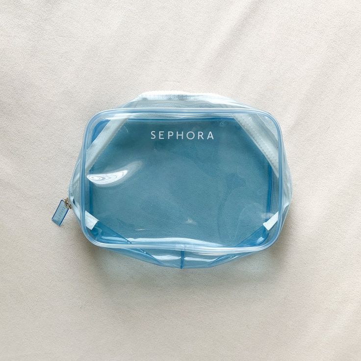 Sephora Transparent Blue Zippered Makeup Pouch Bag Case Brand New Without Tags, Never Used Approx 8x5.5x3 Inches Blue Portable Pouch Cosmetic Bag, Portable Blue Pouch Cosmetic Bag, Blue Pouch Cosmetic Bag For Daily Use, Blue Cosmetic Pouch Bag For Personal Use, Clear Rectangular Cosmetic Bag With Strap, Trendy Blue Cosmetic Bag For School, Blue Zipper Pouch For School, Clear Zipper Pouch Cosmetic Bag, Trendy Blue Cosmetic Bag For Travel