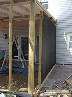 the back porch is being built and ready to be installed