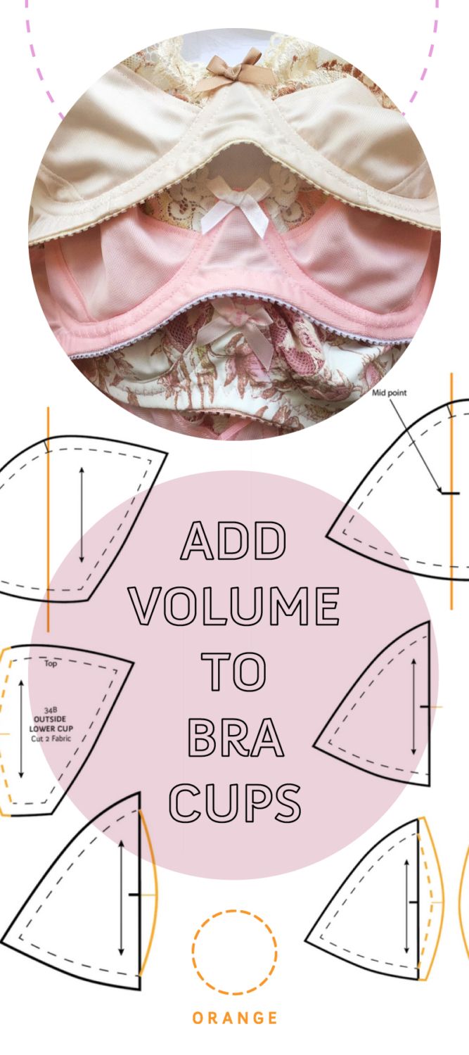 the instructions for how to make a bra with an attached back and side seams