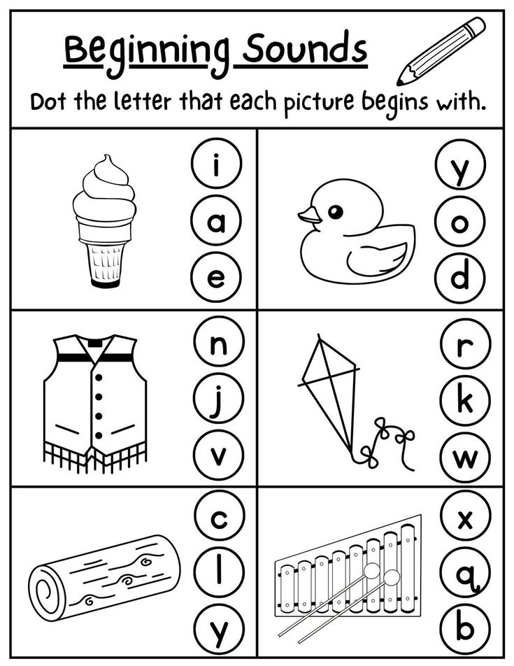 the beginning sounds worksheet with pictures and words to help students learn how to read