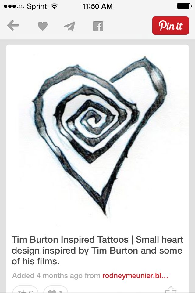 an image of a heart made out of ink with the words tim burton inspired tattoos small heart design inspired by tim burton and some of his films