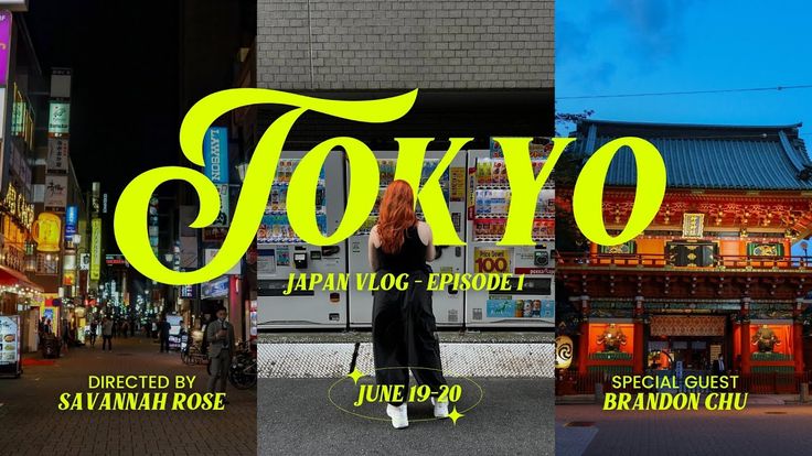 an image of tokyo with the words tokyo written in yellow and on top of it