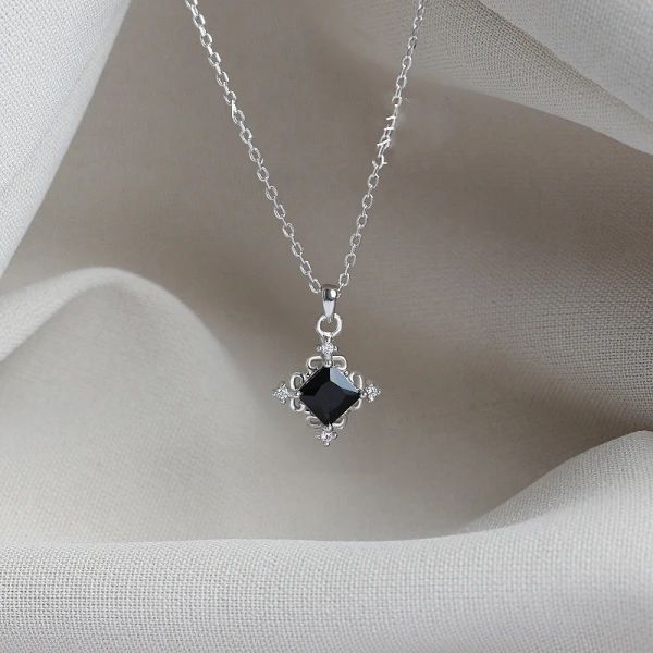 Just found this amazing item on AliExpress. Check it out! $2.28 | VOQ Silver Color Black Square Necklace Women's Fashion Temperament Birthday Student Friendship Gift Jewelry Necklace for Women Minimalist Necklace Silver, Square Necklace, Black Onyx Necklace, Onyx Necklace, Trendy Necklaces, Square Pendant, Body Chain Jewelry, Black Square, Gift Jewelry