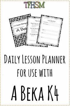 the daily lesson planner for use with a bekah