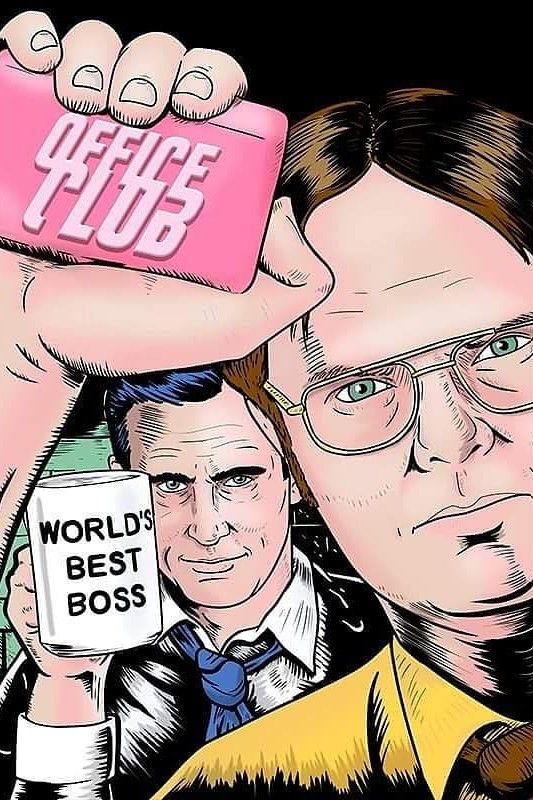 two men holding up a pink object with the words world's best boss on it