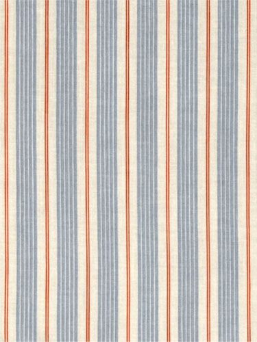 an orange and blue striped fabric