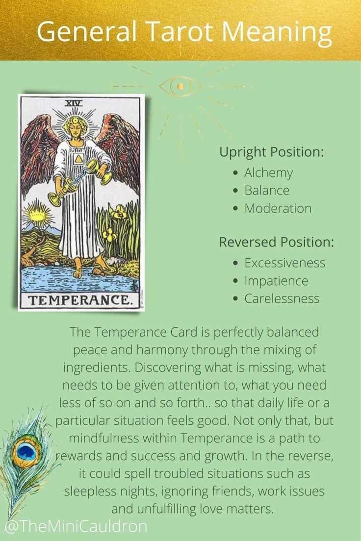 a tarot card with the words, general tarot meaning and an image of an angel