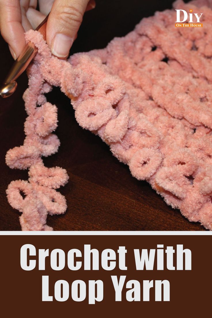 crochet with loop yarn is an easy and fun project for beginners to make