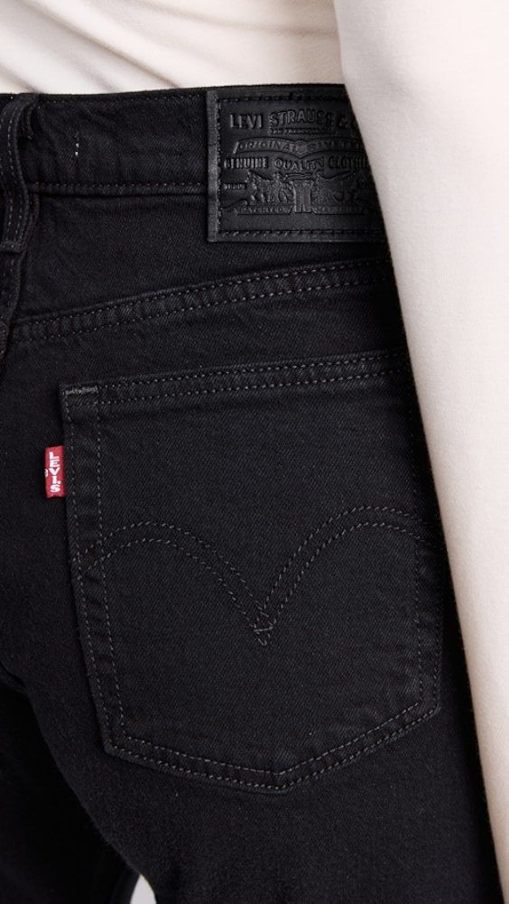 Levi's Wedgie Straight Jeans | Shopbop Mid-rise Black Jeans With Button Zip Fly, Black Mid-rise Jeans With Button Zip Fly, Levi's Black Straight Bottoms, Levi's Black Straight Leg Jeans, Black Jeans With Straight Hem And Pockets, Black Jeans With Straight Hem, Levi's Straight Everyday Bottoms, Levi's Straight Bottoms For Everyday, Levi's Straight Fit Bottoms For Everyday