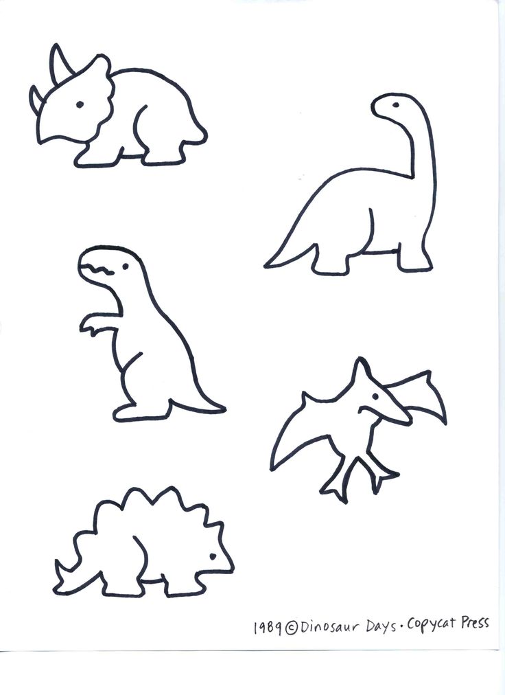 Cut Outs, Dinosaurs, Black And White, White, Black