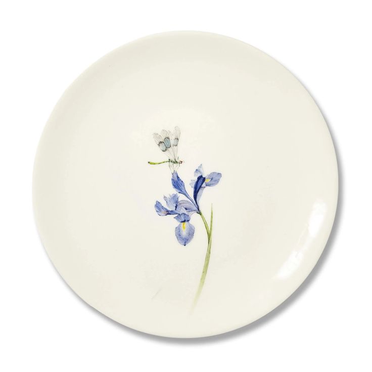 ceramic plate, fine dinnerware, luxury tableware, italian pottery, hand-crafted Engagement Platter, Garden Wildflowers, Painted Dishes, Iris White, Ceramics Painting, Fluttering Butterflies, Baked Eggplant, Blue Iris, Luxury Dinnerware