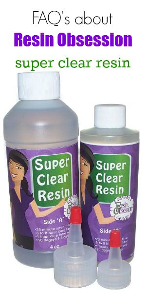 two bottles of clear resin adhesives with one bottle full of liquid and the other half empty