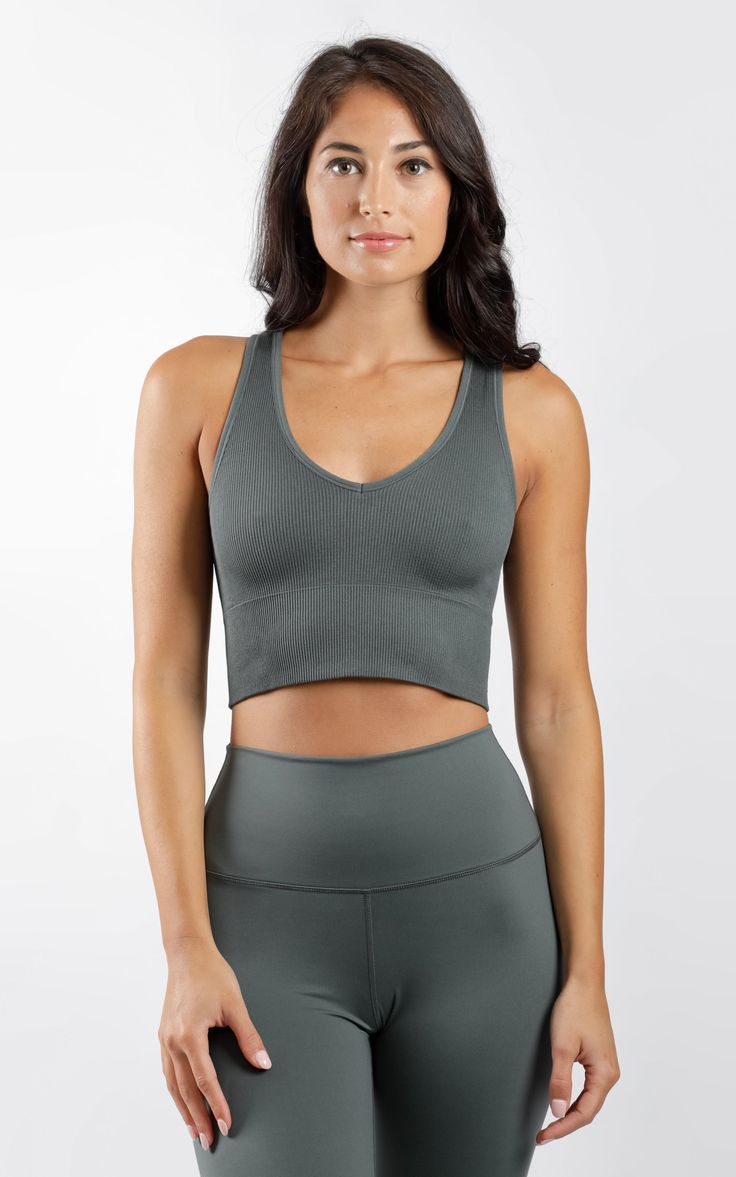 Seamless V-Neck Crop Ribbed Tank Top– 90 Degree by Reflex Seamless Stretch V-neck Activewear, High Stretch Ribbed Solid Sports Bra, Solid Ribbed Sports Bra For Yoga, Compressive Seamless V-neck Sports Bra, V-neck Seamless Sports Bra For Yoga, Ribbed Seamless Sports Bra For Yoga, Seamless V-neck Tank Top For Gym, Seamless High Stretch V-neck Activewear, Seamless V-neck Stretch Sports Bra