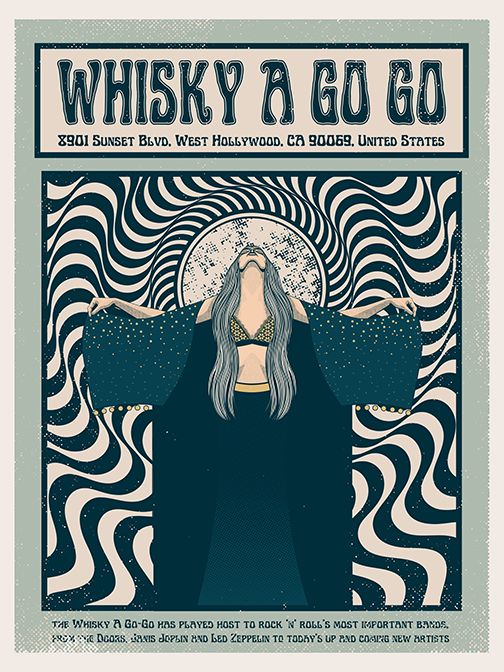 the poster for whisky go, which features a woman with long hair and flowing waves