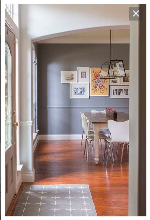 the dining room is clean and ready for us to use it's new paint job