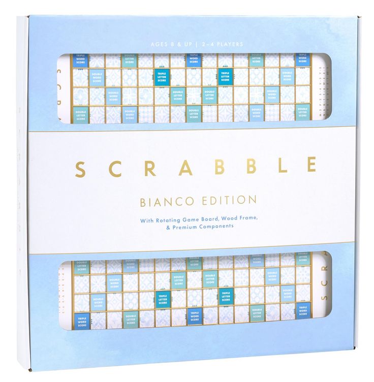 the scrabble game is in its box