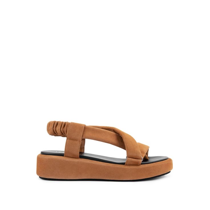 Zanita Sandals | Women’s Sandals | Italian Suede Sandals - Italeau Summer Suede Footbed Sandals With Suede Lining, Chic Footbed Sandals With Heel Strap, Suede Footbed Sandals With Suede Lining For Summer, Spring Cross Strap Footbed Sandals With Textured Footbed, Spring Textured Footbed Cross Strap Sandals, Chic Double Strap Footbed Sandals For Spring, Brown Cross Strap Slingback Sandals For Spring, Chic Brown Cross Strap Sandals, Spring Brown Cross Strap Slingback Sandals