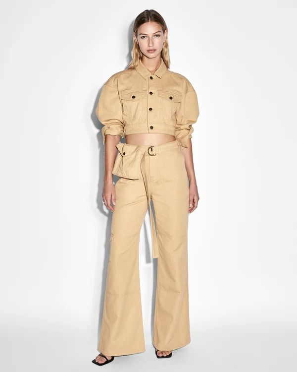 Buy Kommand Cargo Caramel | Ksubi | Ksubi ++ Beige Cargo Jeans For Fall, Fall Beige Cargo Jeans, Cropped Utility Bottoms For Fall, Beige Utility Cargo Jeans, Fall Cropped Utility Bottoms, Beige Wide Leg Cargo Pants With Belt Loops, Beige High Rise Wide Leg Pants For Work, Brown Jeans With Belt Loops For Spring, Spring Brown Jeans With Belt Loops