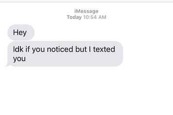 two texts that are being shared by someone who is not talking to each other on their cell phones