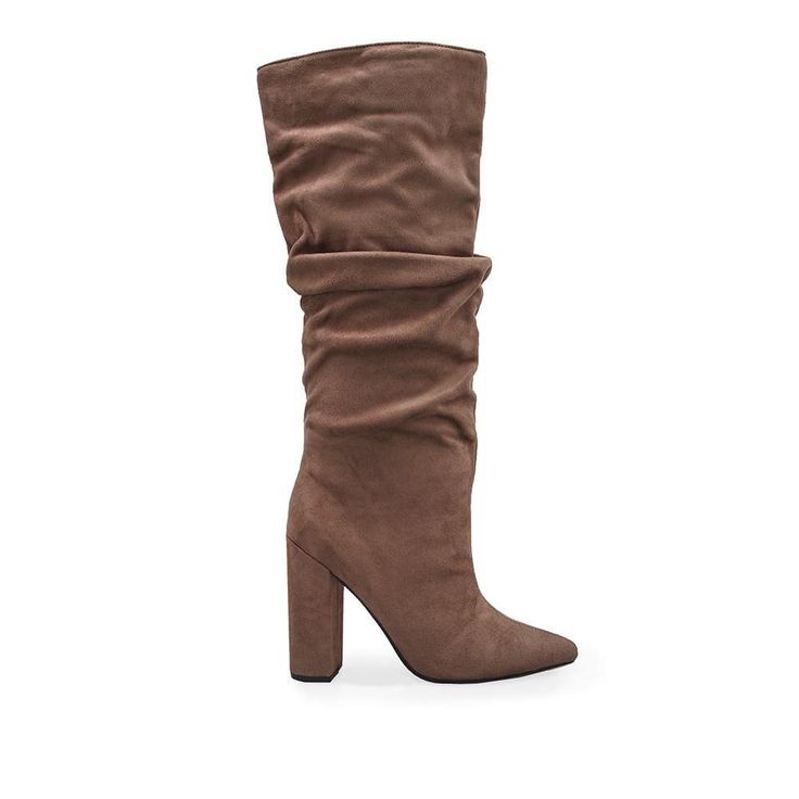 Melvina - Privileged Fall Heeled Boots With 4-inch Heel And Closed Toe, Trendy Winter Boots With 4-inch Heel, Winter Heeled Boots With 4-inch Heel And Medium Width, Spring Closed Toe Synthetic Heeled Boots, Spring Synthetic Closed Toe Heeled Boots, Trendy Closed Toe Boots With 4-inch Heel, Trendy Tall Suede Boots, Fall Boots With 4-inch Heel And Closed Toe, Trendy Brown Closed Toe Heels