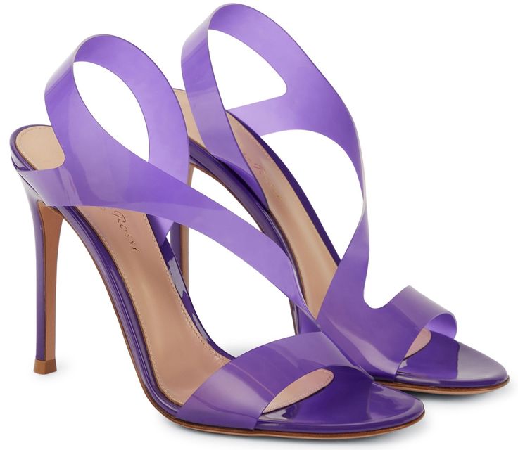 Gianvito Rossi Heels, Shoes For Ladies, Transparent Heels, Alexander Mcqueen Sneakers, Glass Slippers, Nude High Heels, Shoes Purple, Purple Heels, Rossi Shoes