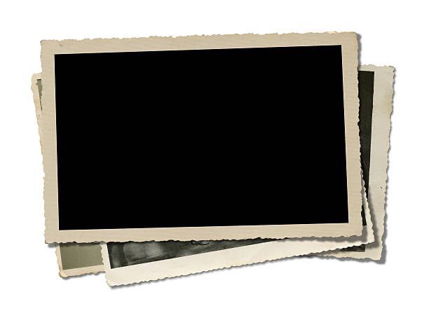 three polaroid photos are stacked on top of each other, one is black and the other is white