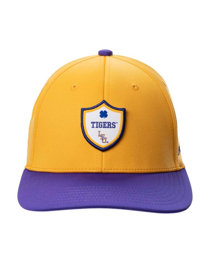 Step up your game in style with the LSU Legend snapback hat! This dual-colored hat has a structured fit so you stay comfy all day, while its performance blend fabric and moisture-wicking properties make sure you stay dry and cool no matter what! Plus, the adjustable snapback closure ensures the perfect fit for every fan. Go Tigers! Adjustable Snapback Hat With Curved Visor For Fan Gear, Baseball Season Snapback Hat, Adjustable Sports Fan Fitted Hat, Baseball Season Snapback Hat With Adjustable Fit, Sporty Curved Bill Snapback Hat For Fans, Collegiate Baseball Cap For Sports, Collegiate Style Snapback Cap For Sports, Adjustable Collegiate Fitted Hat For Sports, Sporty Trucker Hat With Curved Visor For Game Day