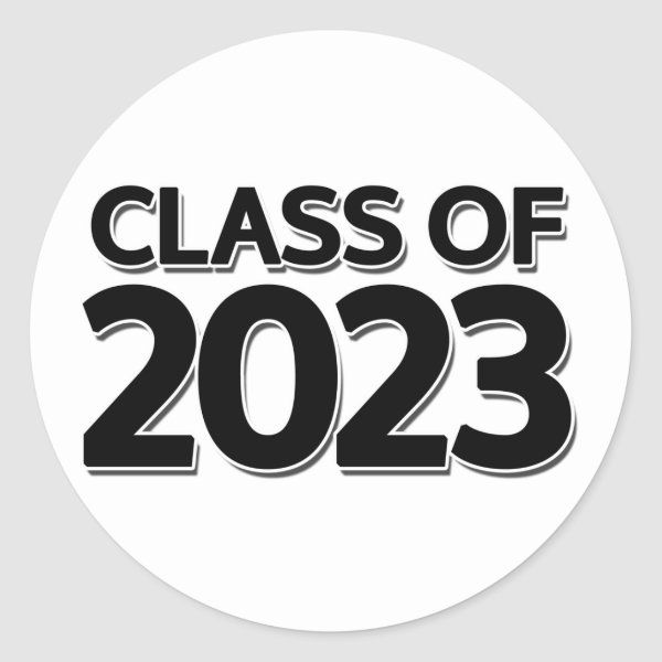 the class of 2013 sticker is shown in black and white, with the words class of