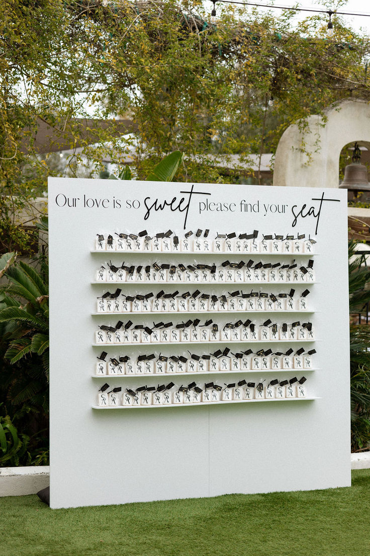 a sign that is on the side of a building with many birds in it and words above them