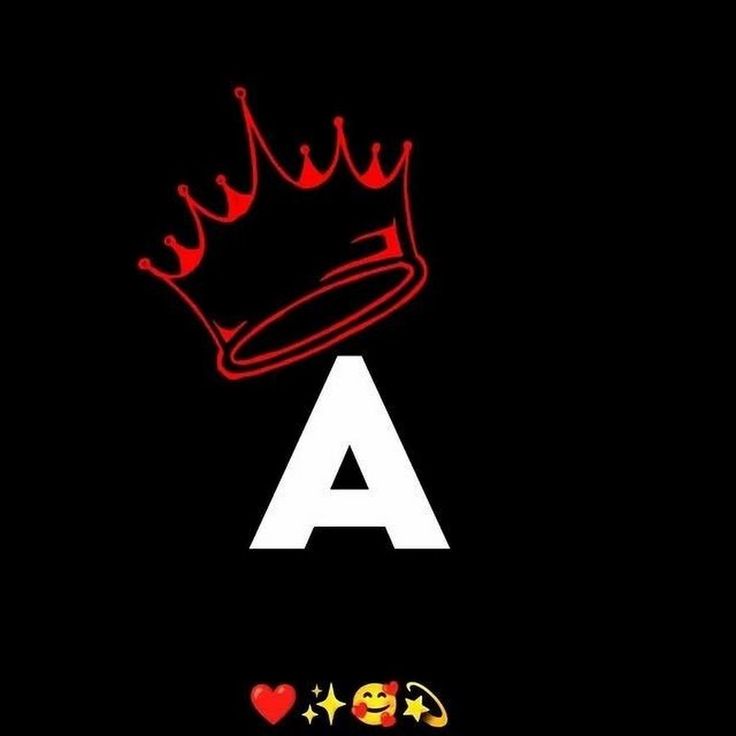 the letter a has a crown on it