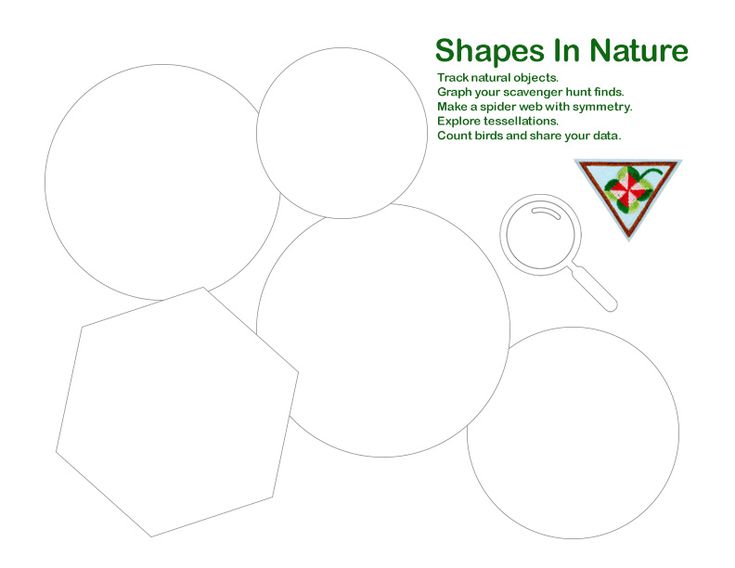 shapes in nature paper crafting activity for kids