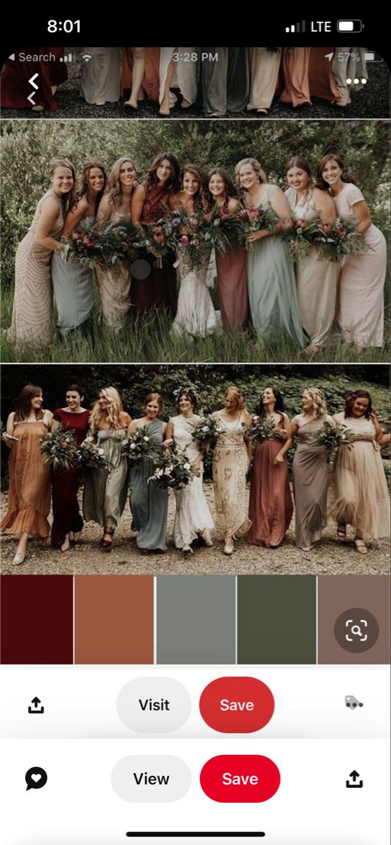 the color scheme for this photo is red, white and green with an image of different women in long dresses