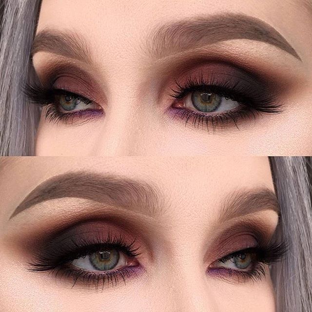 Fall Makeup For Hooded Eyes, Makeup For Dark Purple Dress, Extreme Make-up, Vampire Ball, Classic Makeup Looks, Happy Clown, Smoked Eyes, Makeup Steps, Corporate Goth