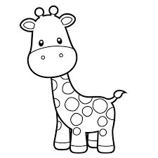 a cartoon giraffe with spots on it's face