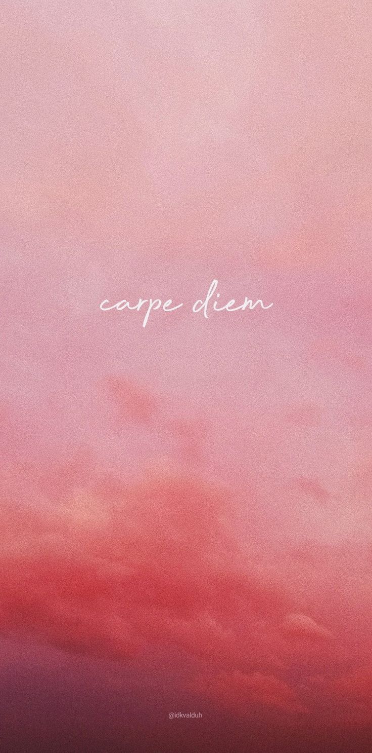 a pink sky with the words carpo dean on it